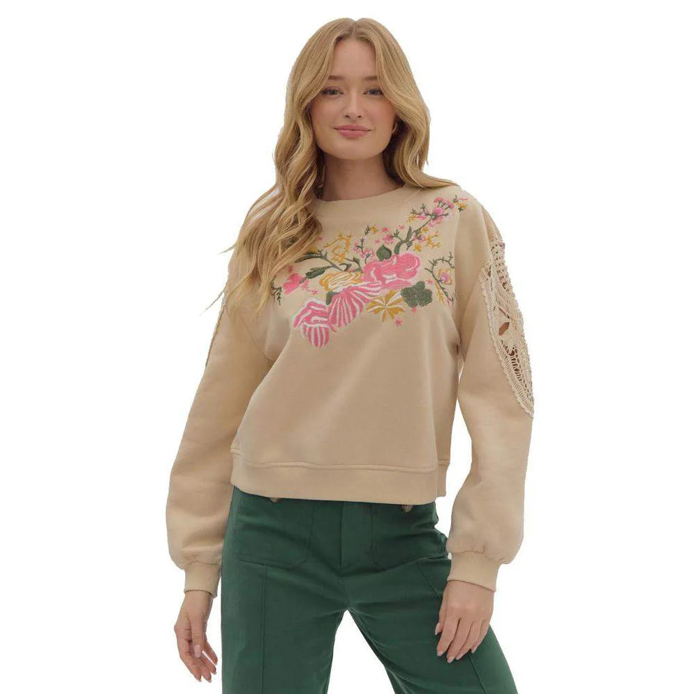 Bloom Floral Embroidered Sweater