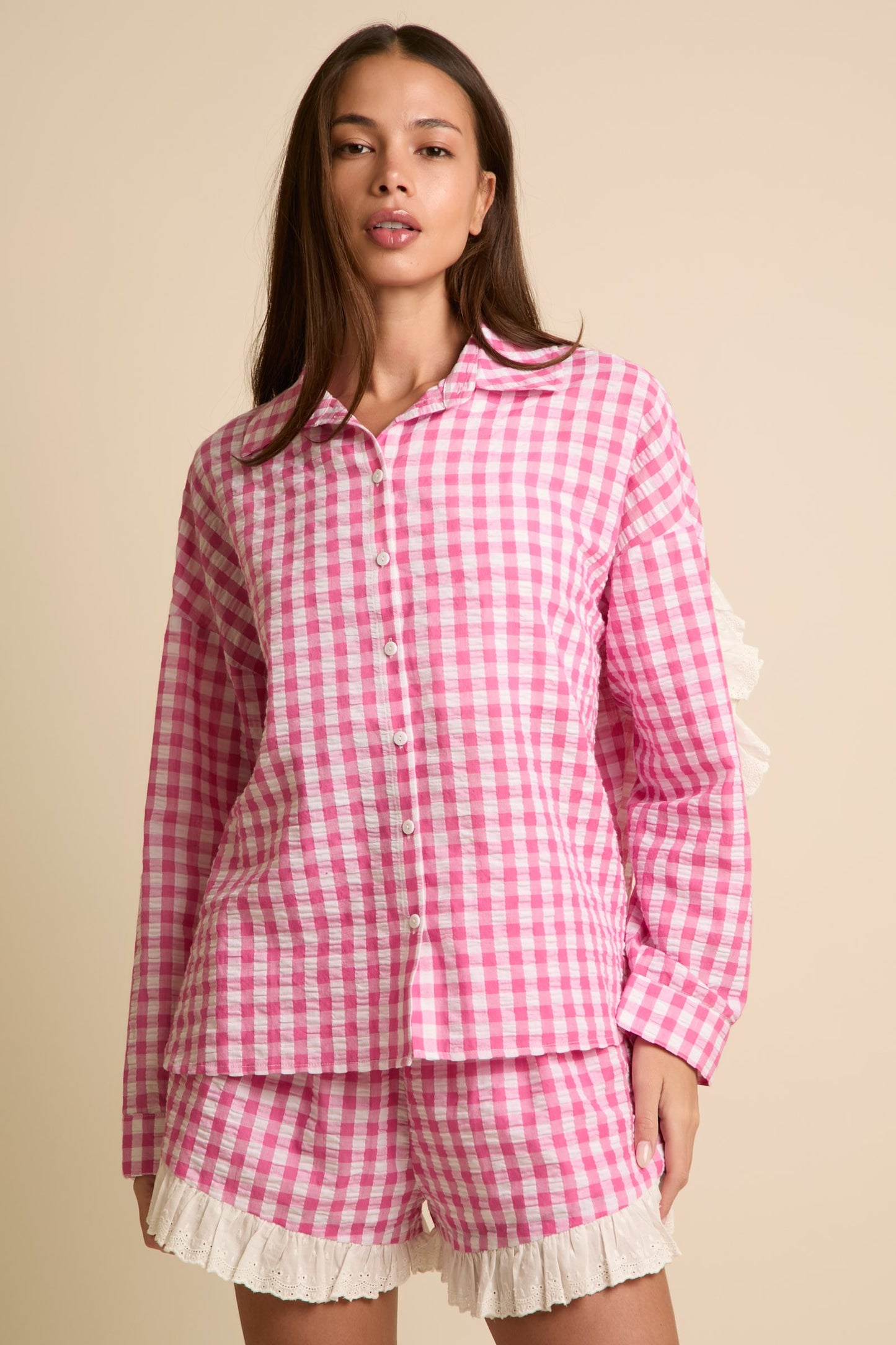 Pink Gingham Set