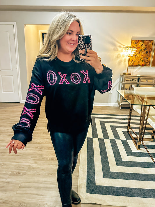 "XOXO" Bling Sweatshirt