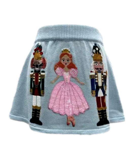 Queen of Sparkles Light Blue Nutcracker And Clara Sequin Skirt