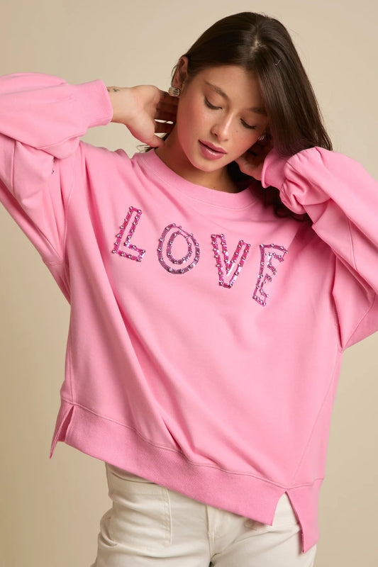 "Love" Bling Sweatshirt