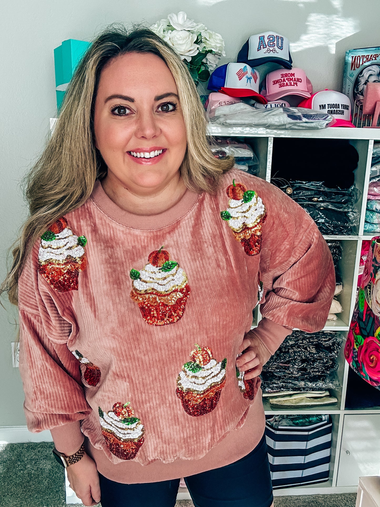 Sweet Pumpkin Cupcake Sweater