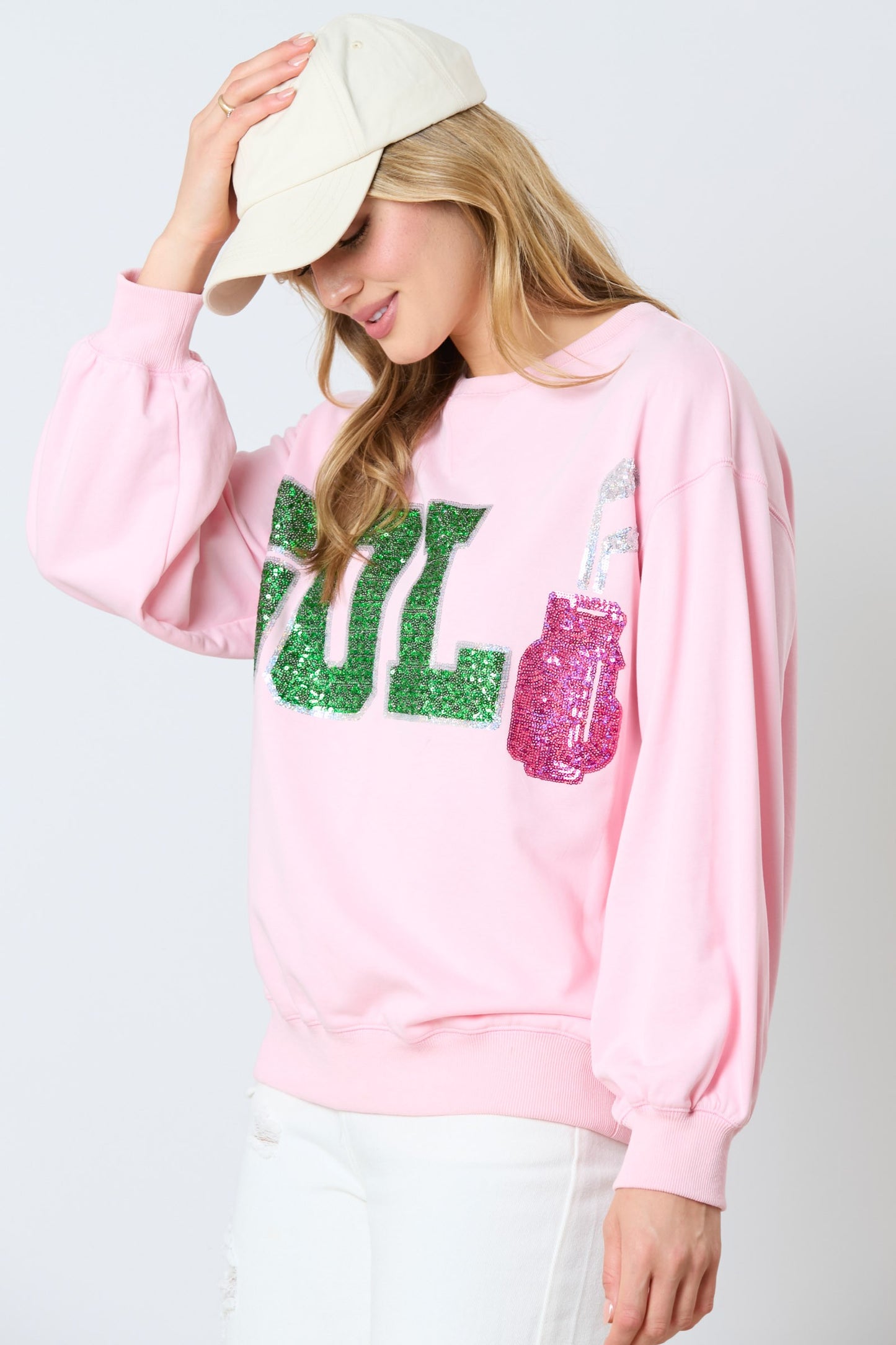 Pink Sequin Golf Top