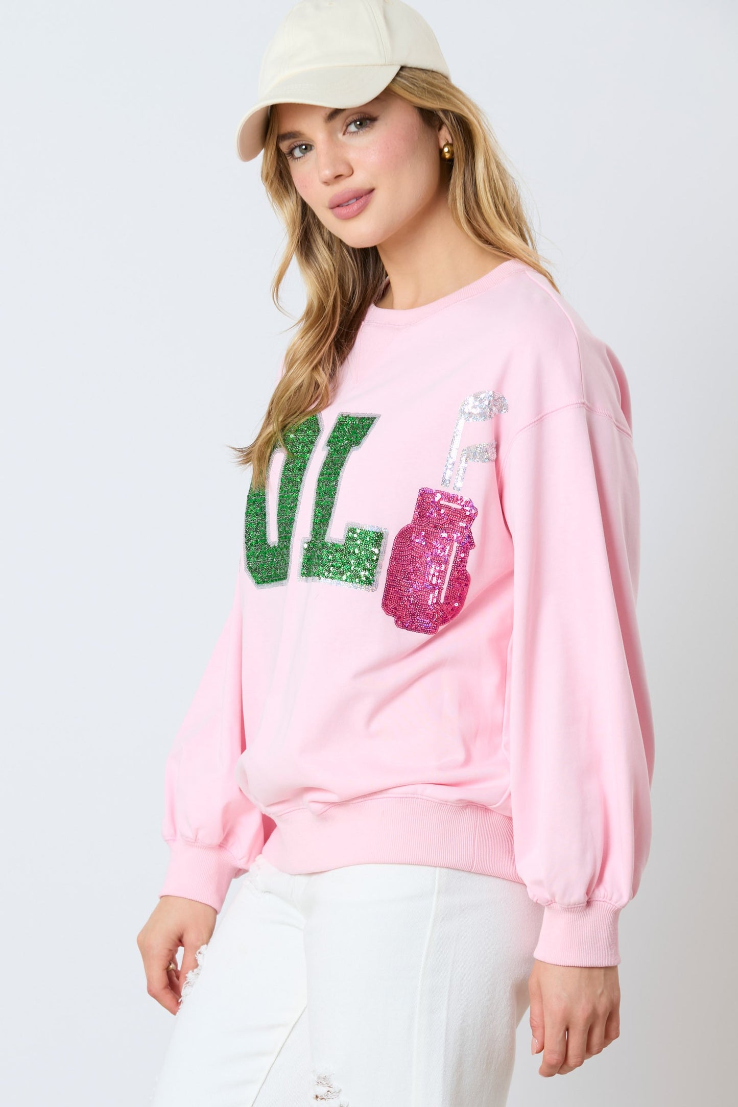 Pink Sequin Golf Top