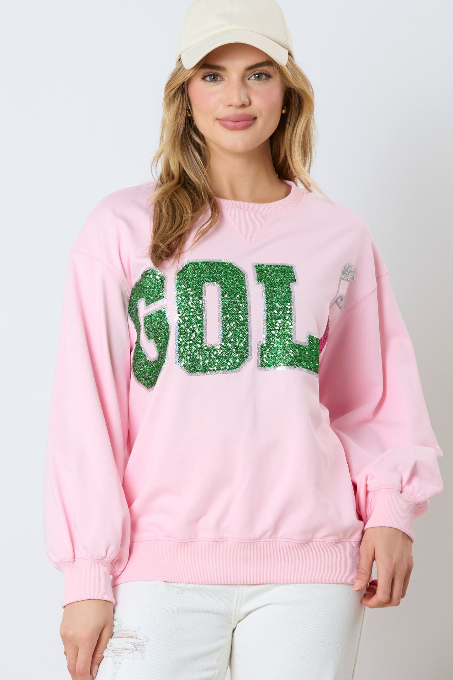 Pink Sequin Golf Top